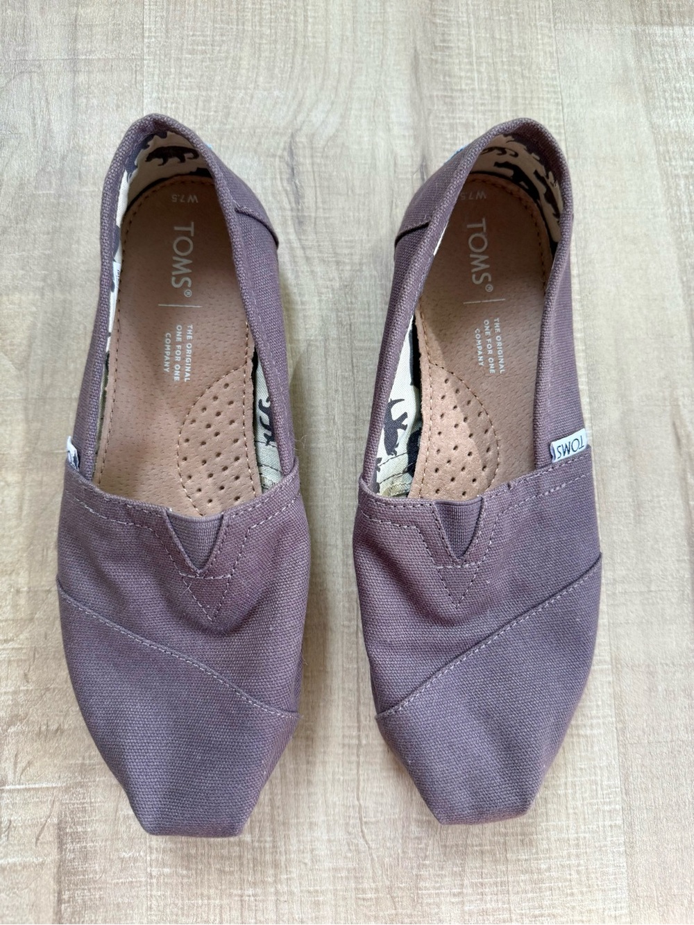 TOMS Women's Canvas Slip-Ons in Dusty Plum